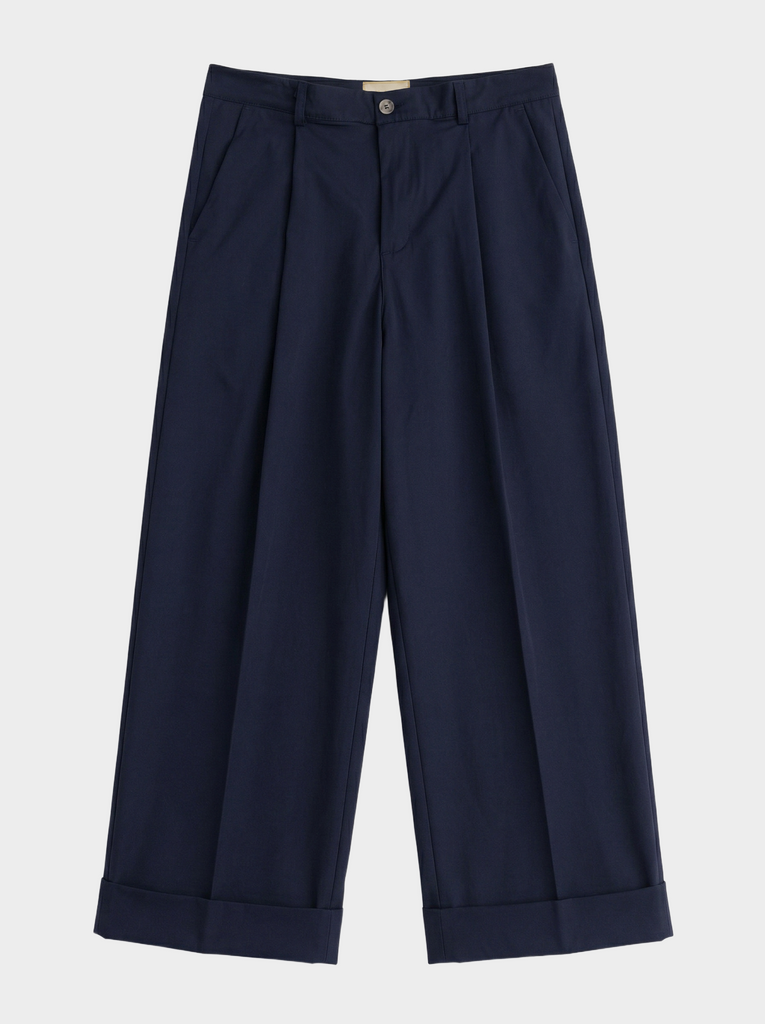 TECH WIDE LEG PANTS IN NAVY