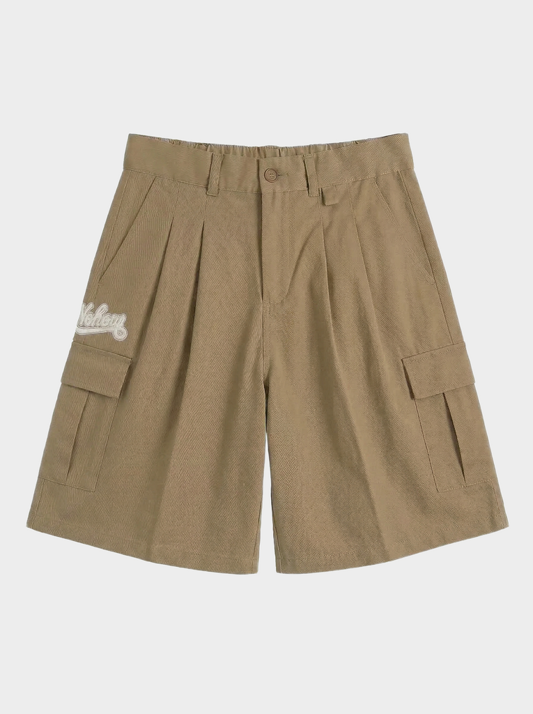 CARGO SHORTS IN BEIGE WITH PATCH