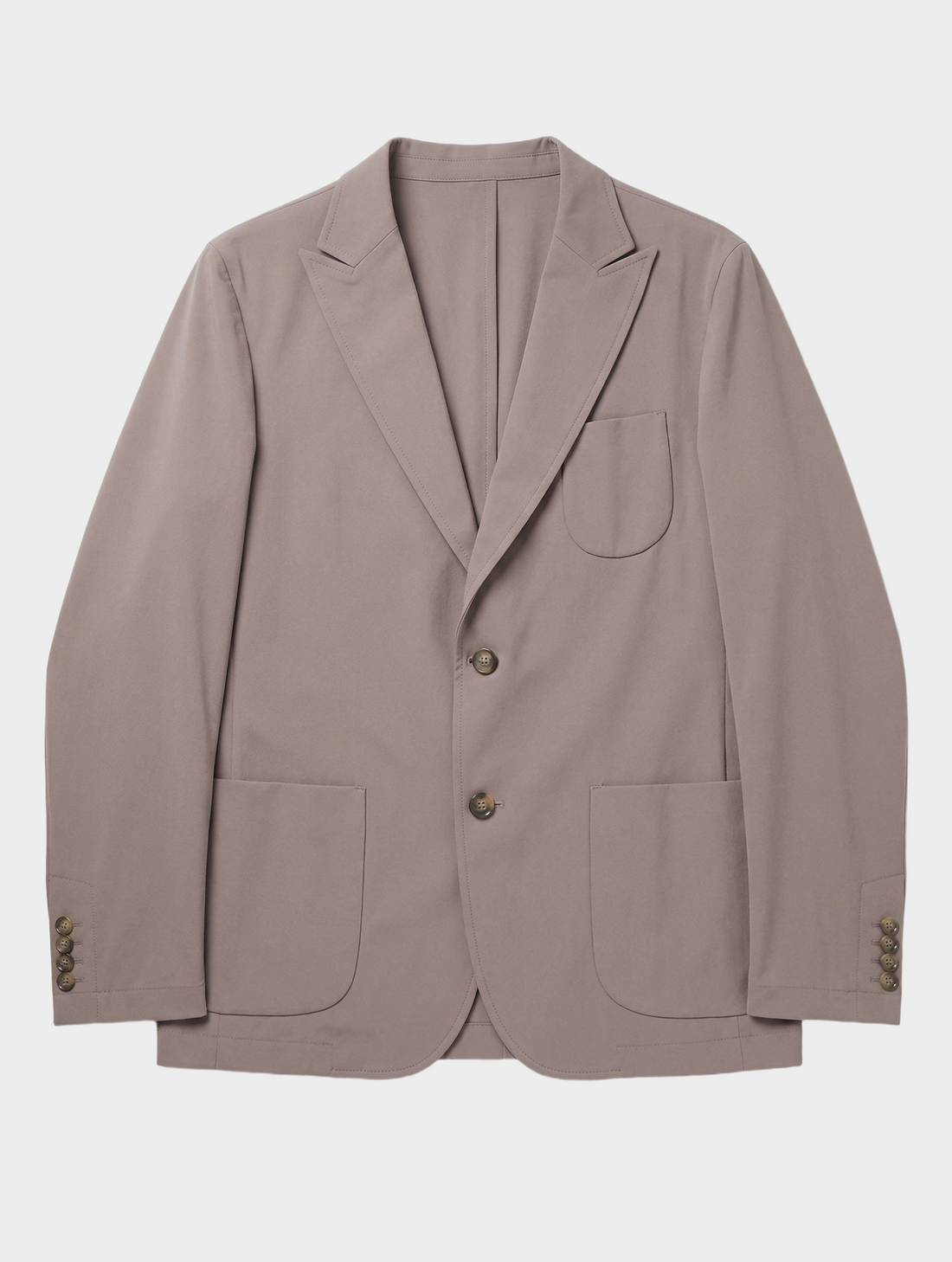 UNLINED SINGLE BREASTED BLAZER IN MUD