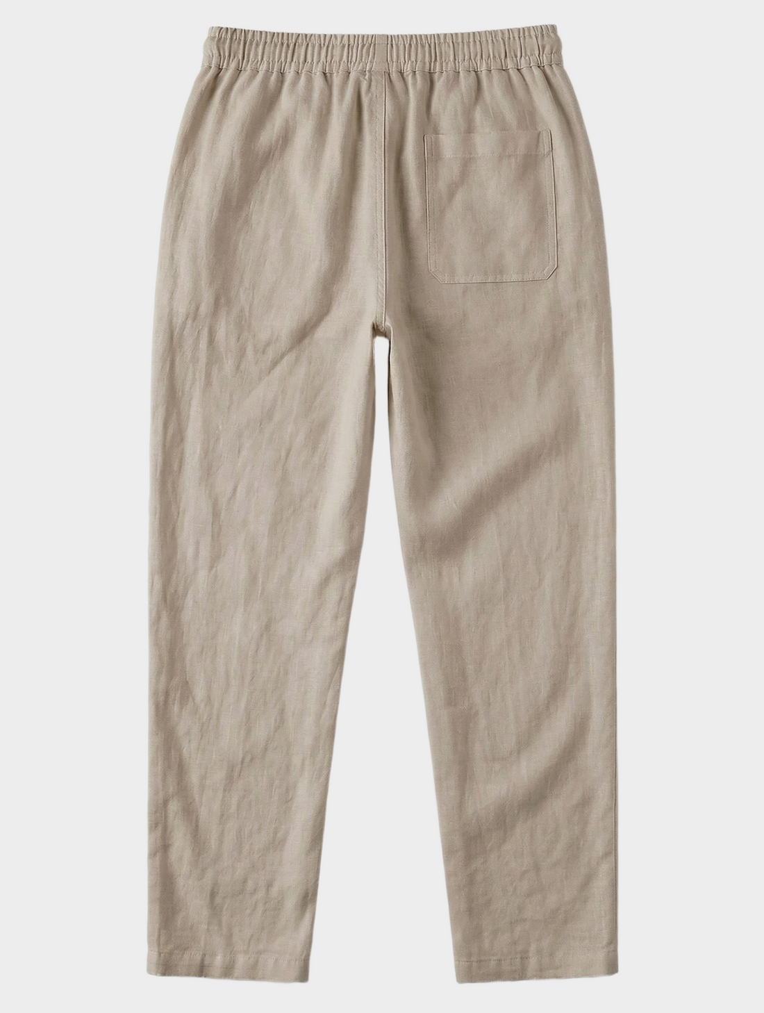 PANTALONES CASUALES DE LINO EN BEIGE