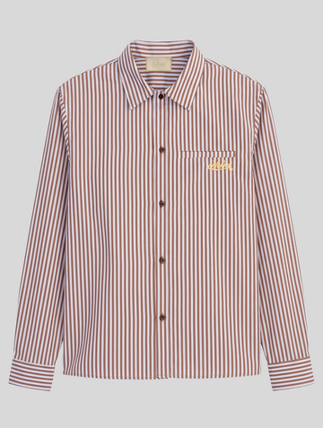 STRIPED SHIRT IN BROWN