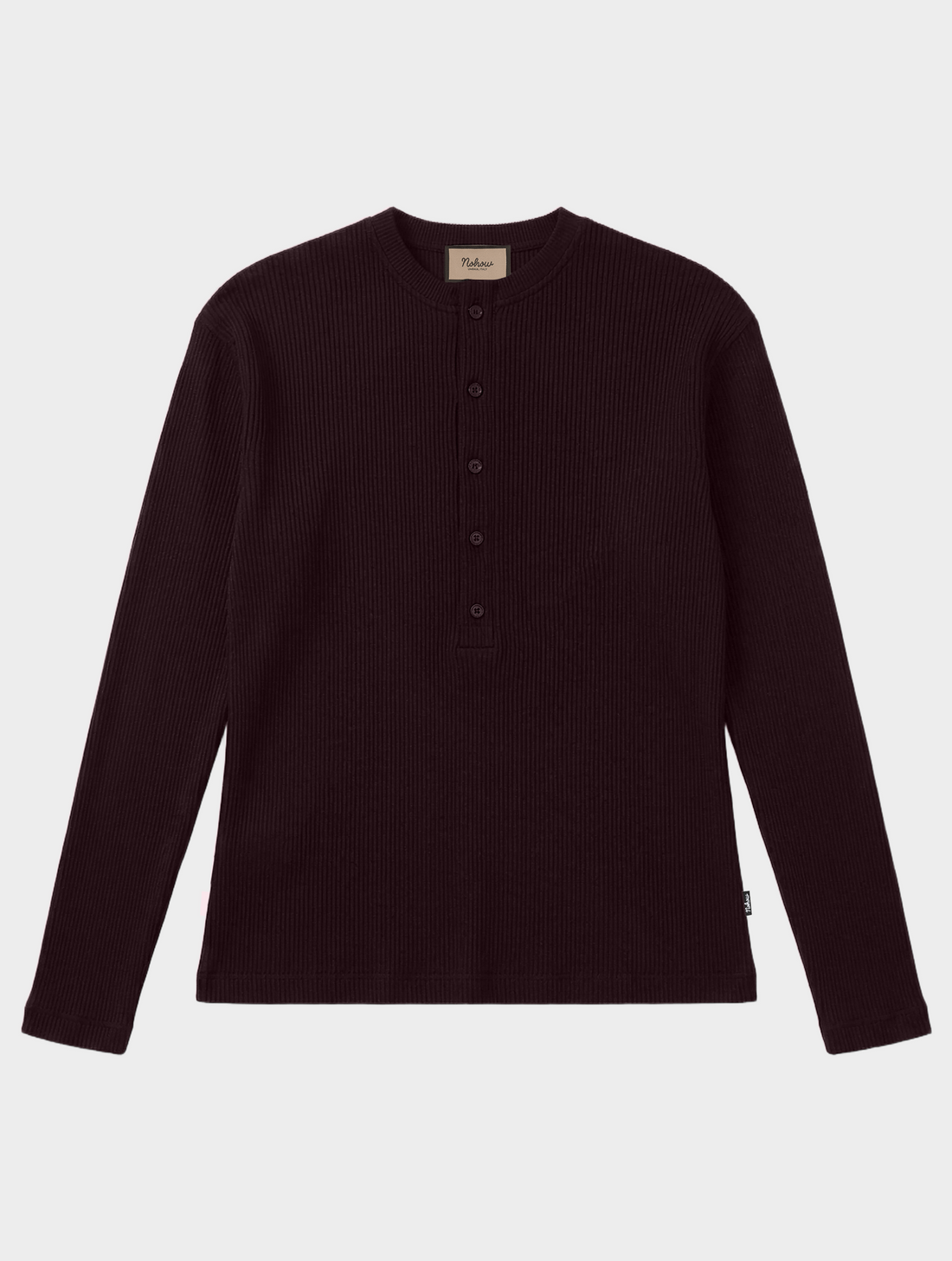 HENLEY T-SHIRT IN BROWN