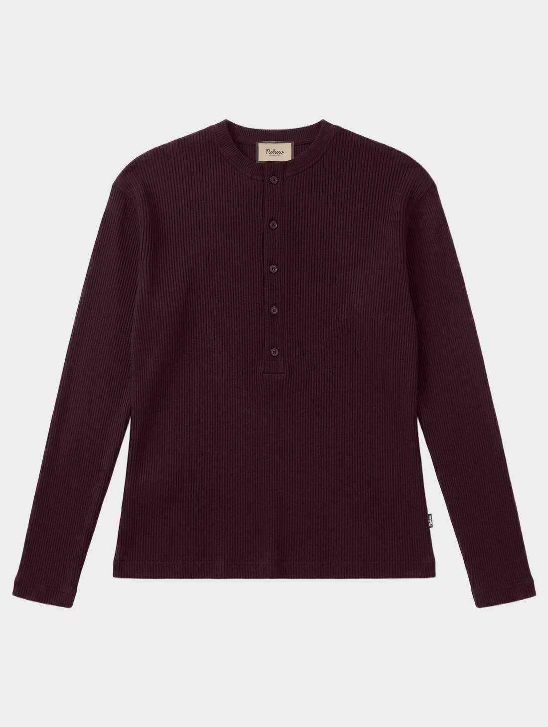 HENLEY T-SHIRT IN BROWN