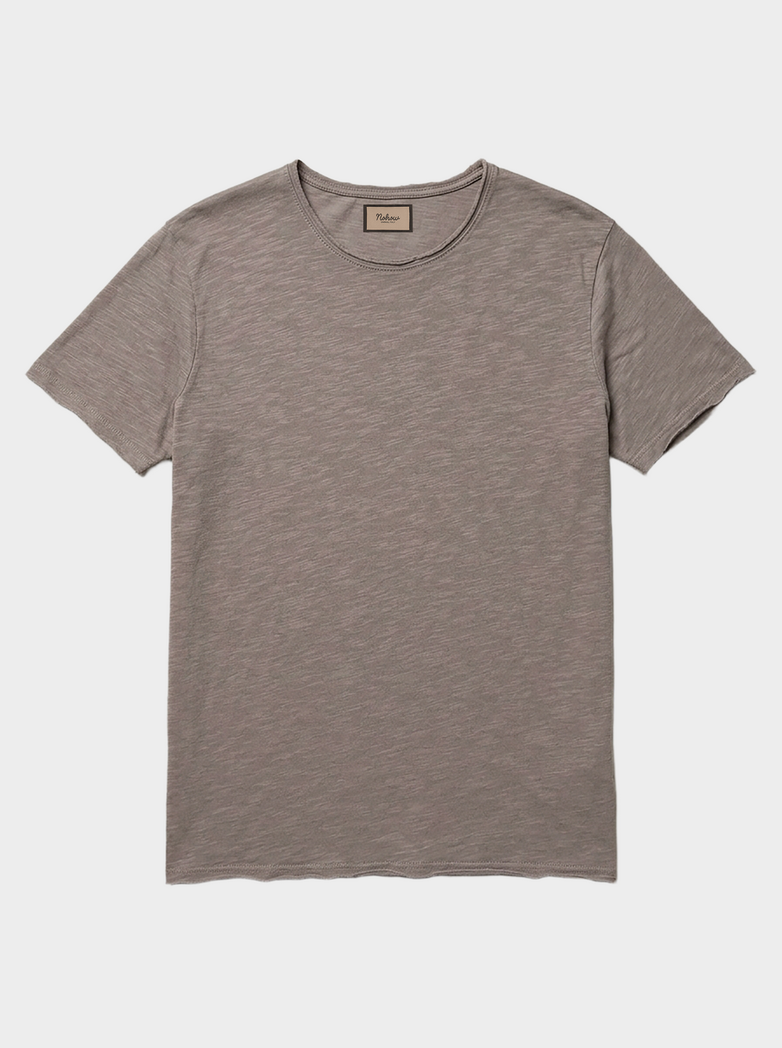 RAW-EDGE BASIC T-SHIRT IN CLAY