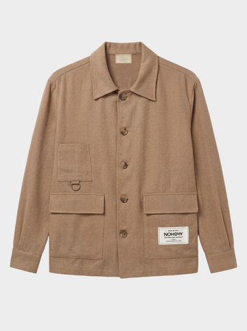 CAMISA LARGA COLOR CAMELLO