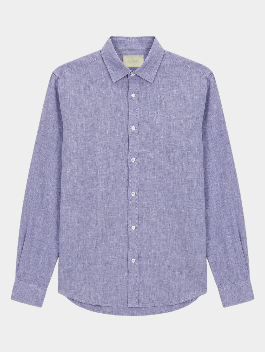 CASUAL LINEN BLEND SHIRT IN DENIM