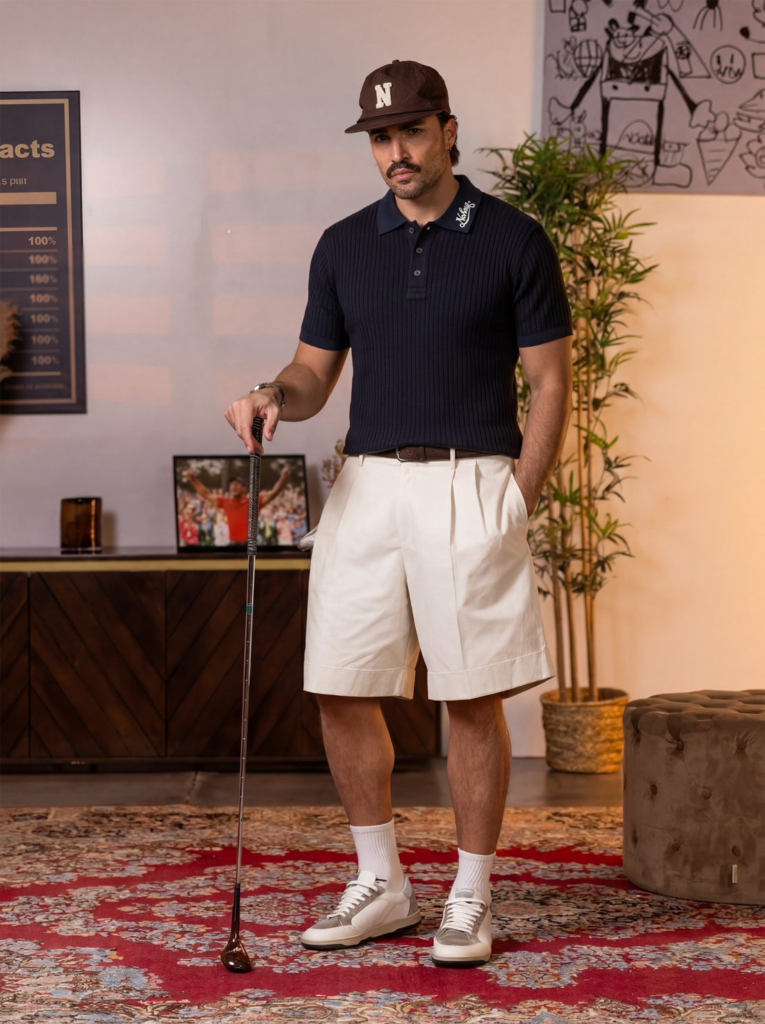 POLO À COULISSES AVEC BRODERIE CRÈME