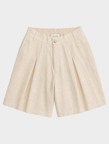 FORMELLE LEINENSHORTS IN BEIGE