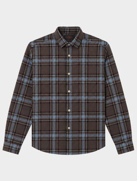 CHECKED SHIRT IN BROWN