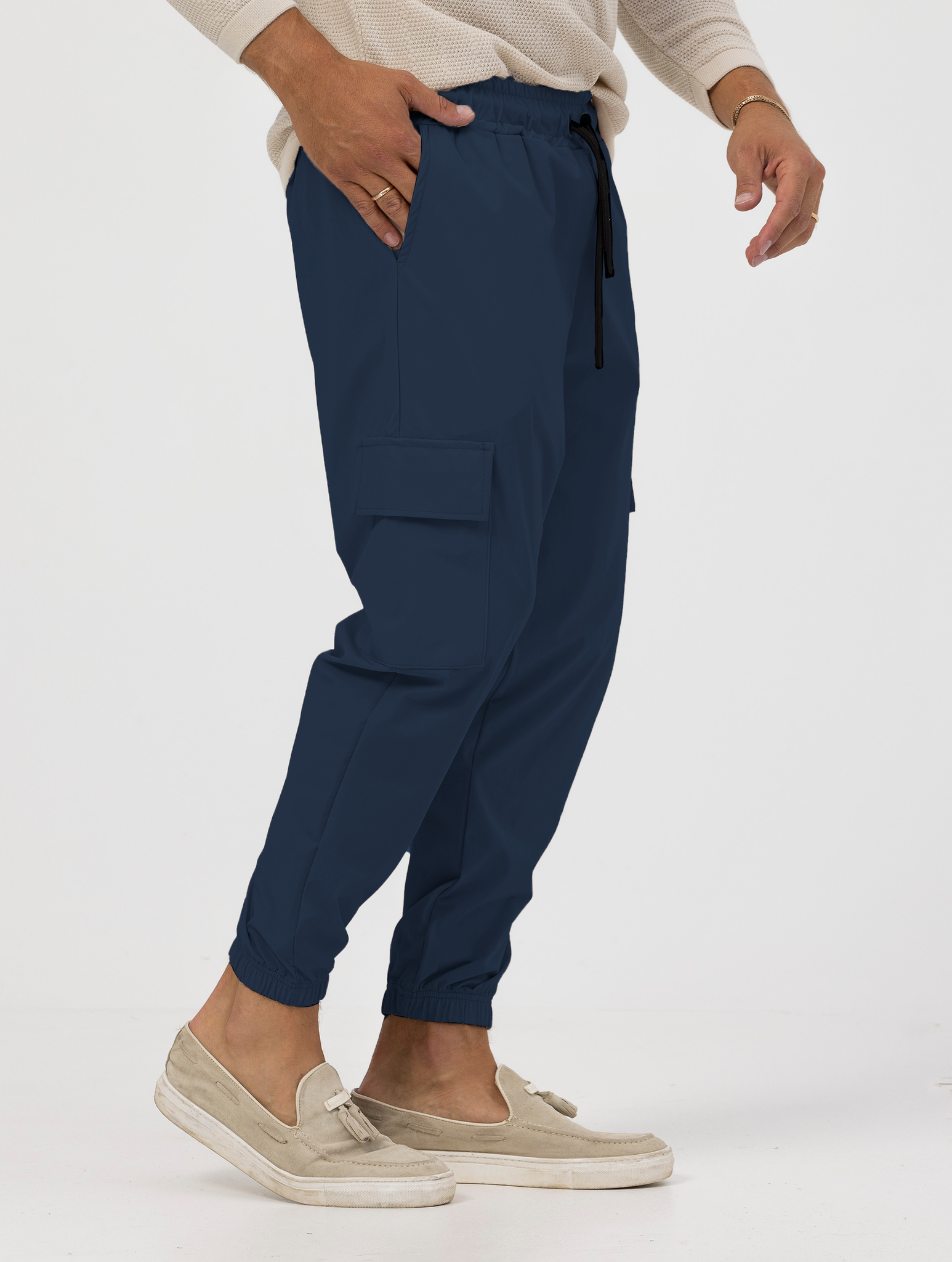 RENNY PANTALONI CARGO BLU