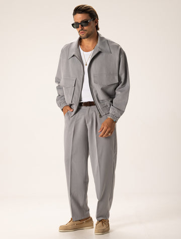 JORDAN CASUAL SUIT IN LIGHT GREY