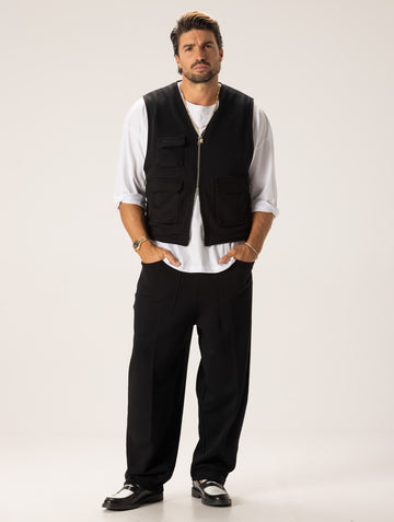 BENJI TUTA GILET NERA