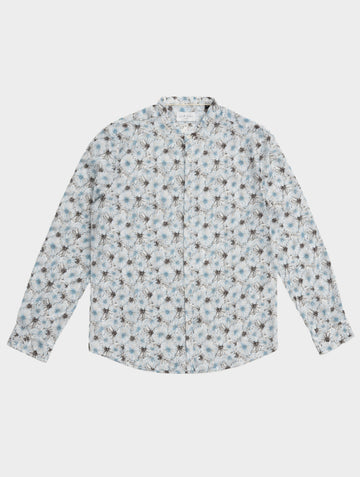 COTTON KOREAN SHIRT WITH FLORAL PRINT