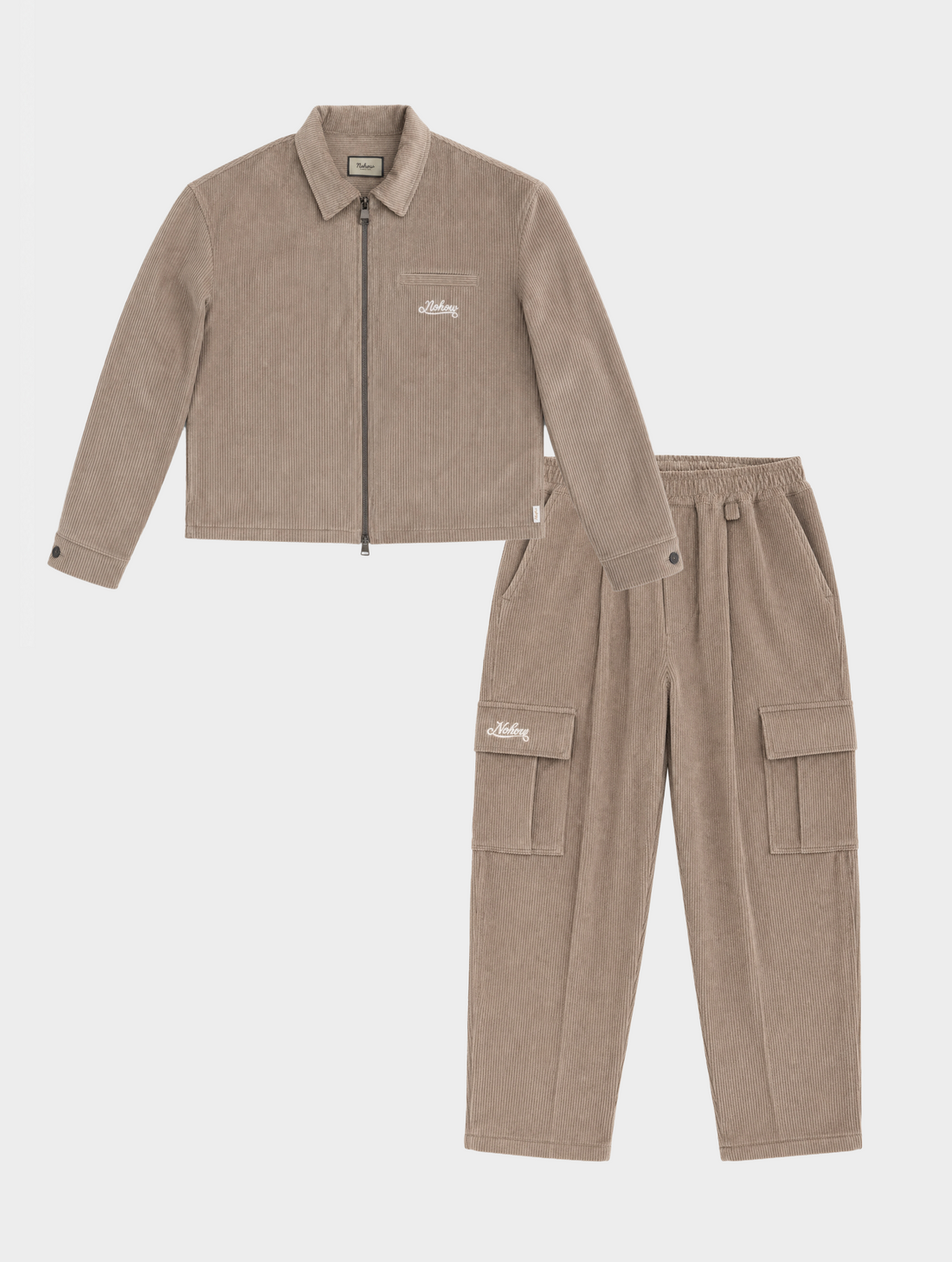 VELVET CASUAL SUIT IN DOVE