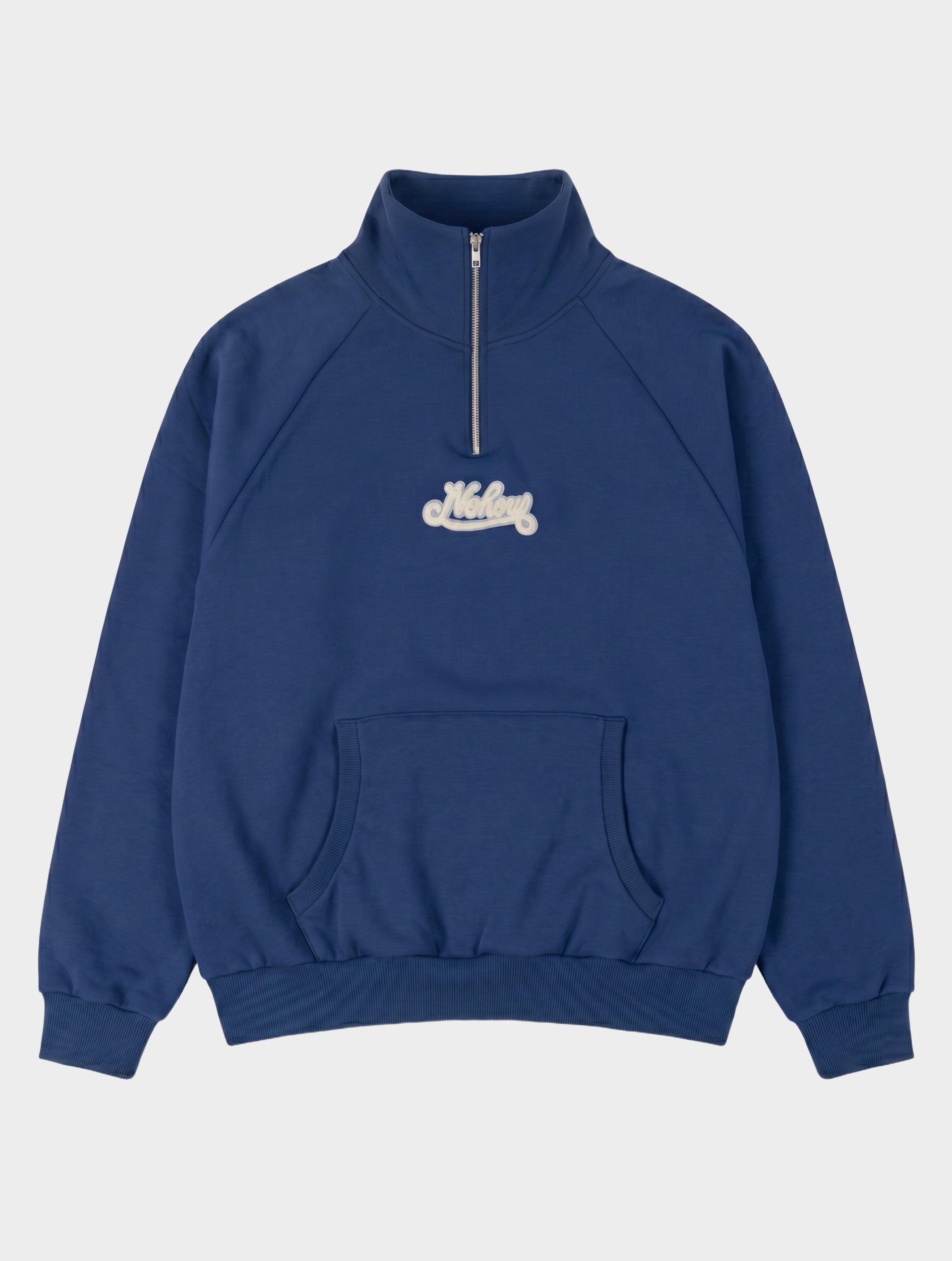 QUARTER ZIP SWEATSHIRT IN AVIO WITH NOHOW PATCH