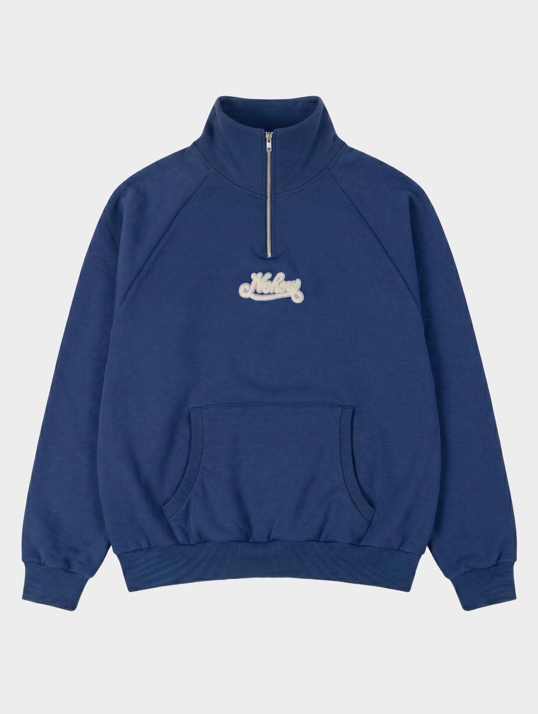 QUARTER ZIP SWEATSHIRT IN AVIO WITH NOHOW PATCH