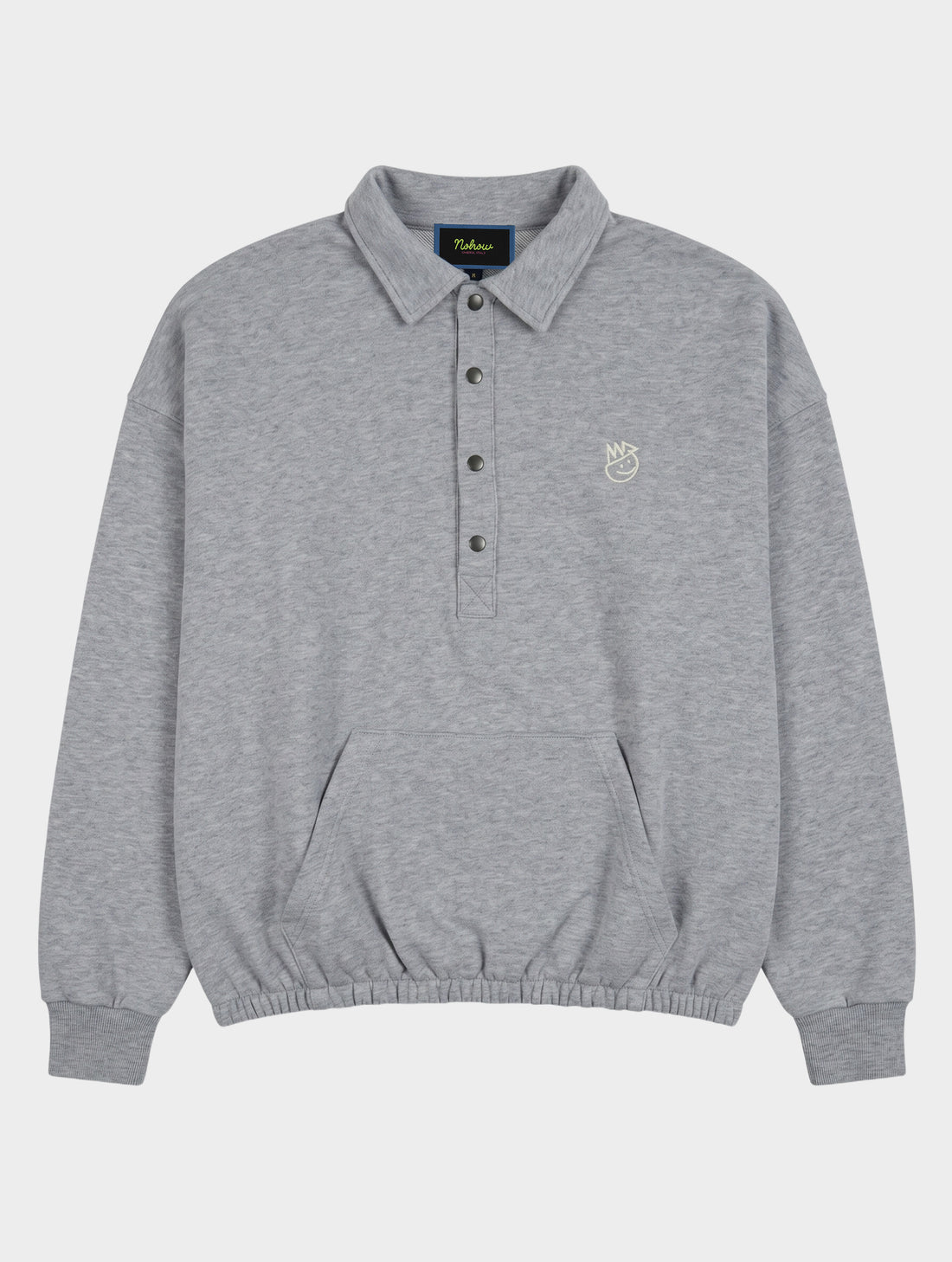 POLO SWEATSHIRT IN GREY WITH NOHOW PATCH