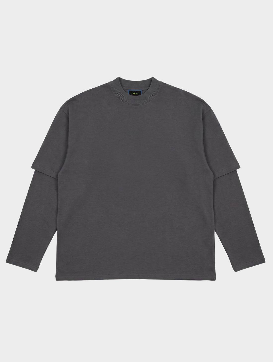 LAYERED OVER BASIC LONG T-SHIRT IN GREY