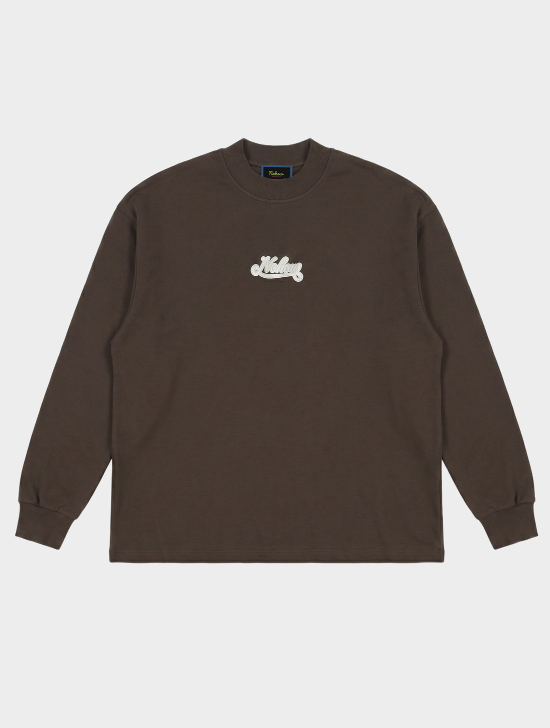 PRINTED OVER LONG T-SHIRT IN BROWN