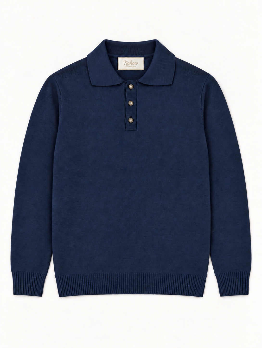 KNITTED POLO IN NAVY
