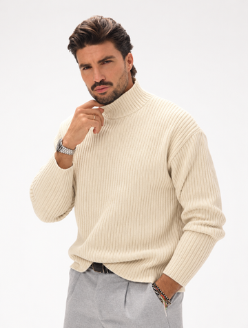 ROLLNECK SWEATER IN CREAM
