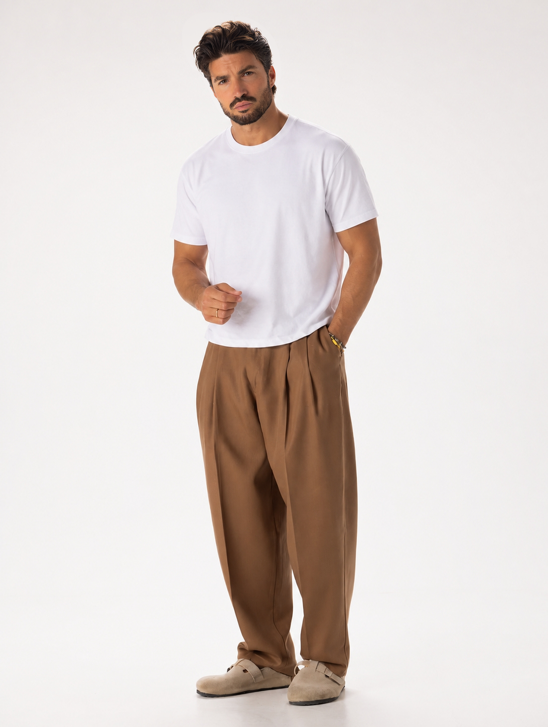 BASIC CROPPED T-SHIRT IN WHITE