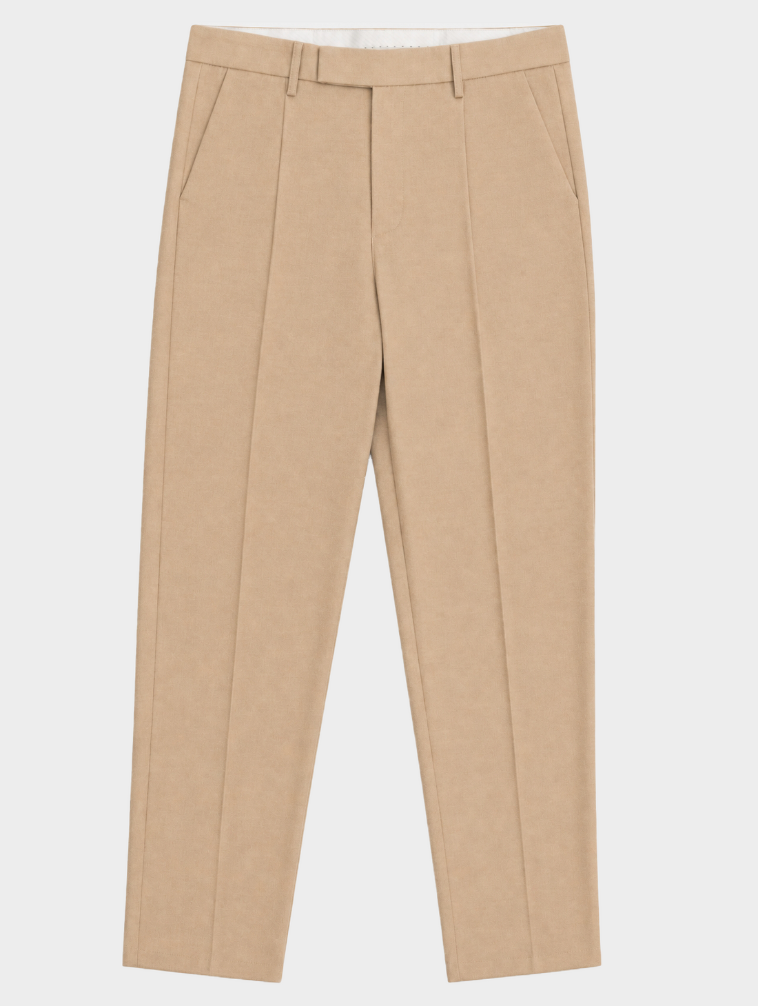 STRAIGHT-LEG FORMAL PANTS IN BEIGE