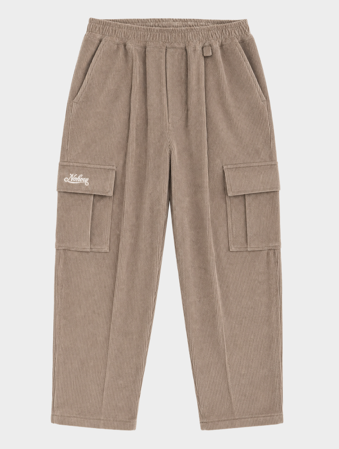 VELVET CARGO PANTS IN DOVE