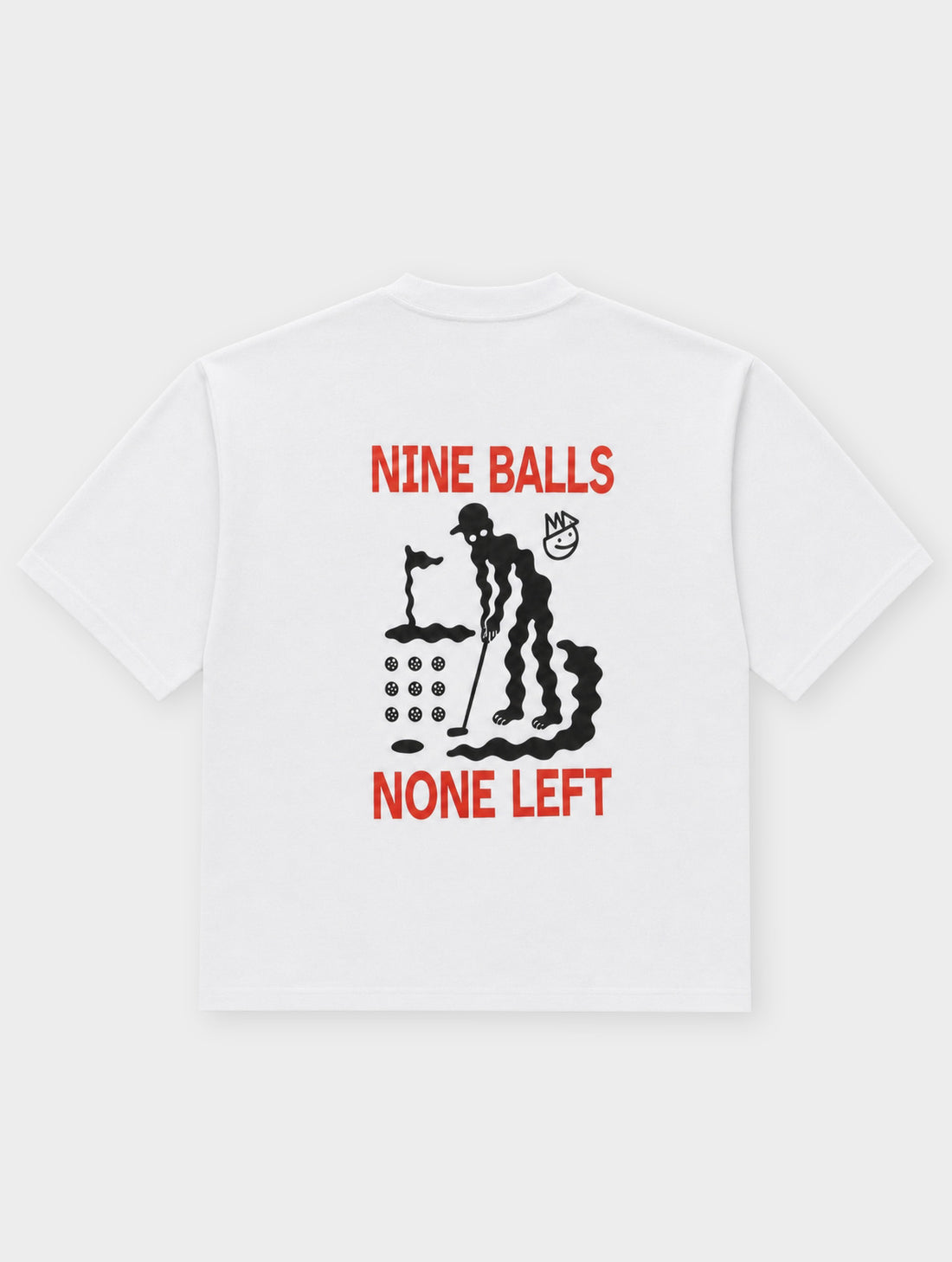 T-SHIRT IN WHITE WITH NINE BALLS PRINT