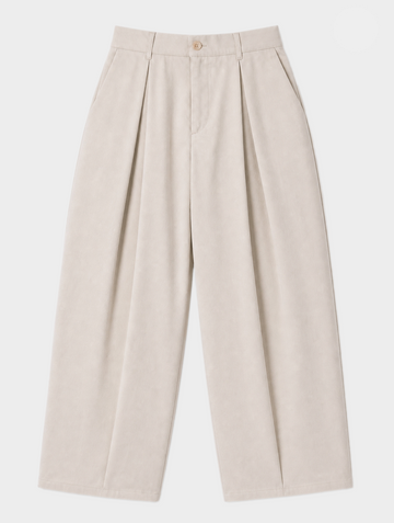 PANT À PLIS EN SABLE
