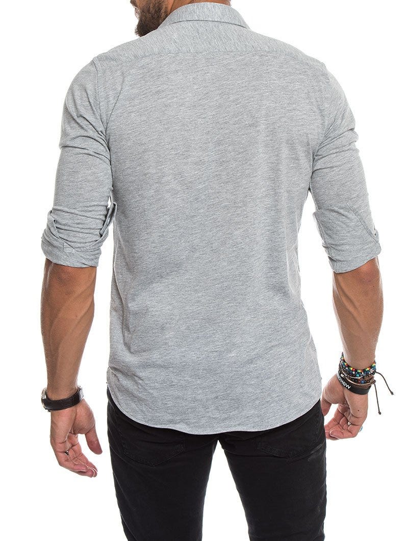 KEVIN JERSEY SHIRT IN LIGHT GREY