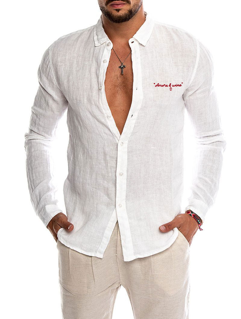 MOSES LMTD CASUAL SHIRT AMORE IN WHITE