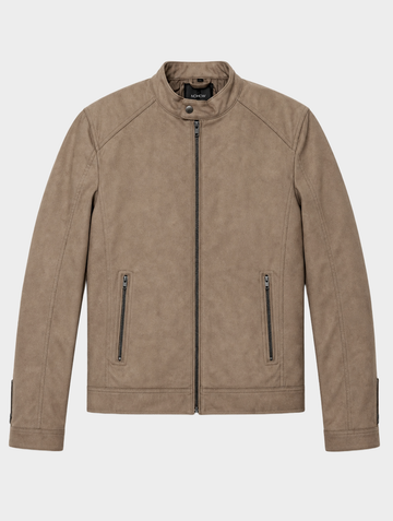 BIKER JACKET IN BEIGE