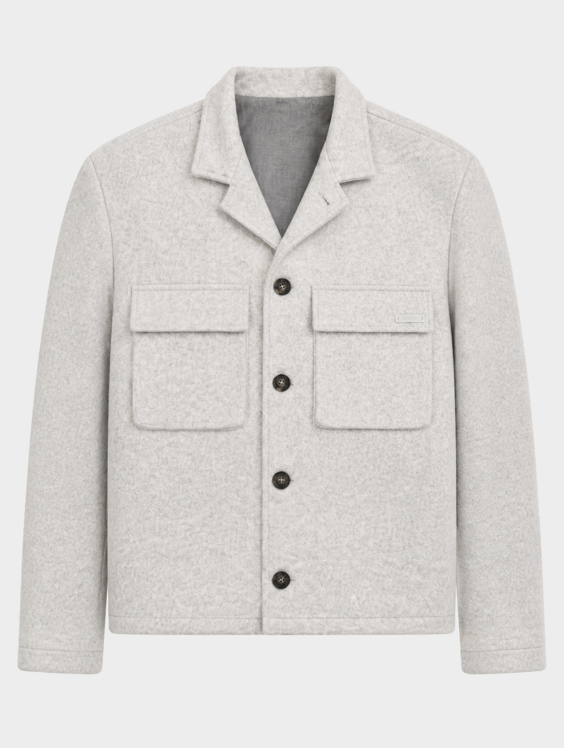 BOMBER JACKET IN GREY WITH PATCH POCKETS