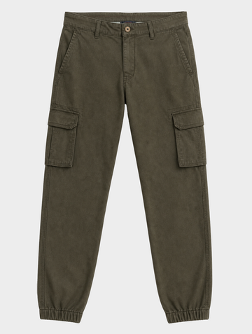 PANTALONES CARGO  DE FORRO POLAR EN VERDE