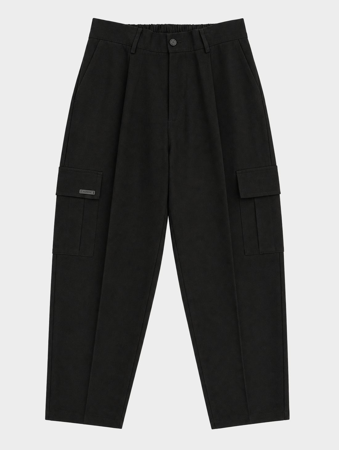 GABARDINE CARGO PANTS IN BLACK
