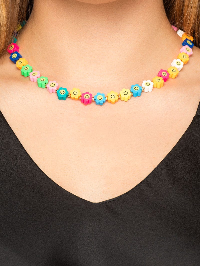 COLORFUL FLOWERS NECKLACE