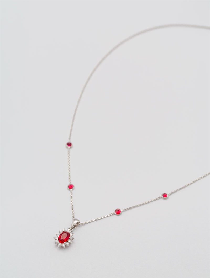 KATE NECKLACE WITH RED PENDANT UNICA