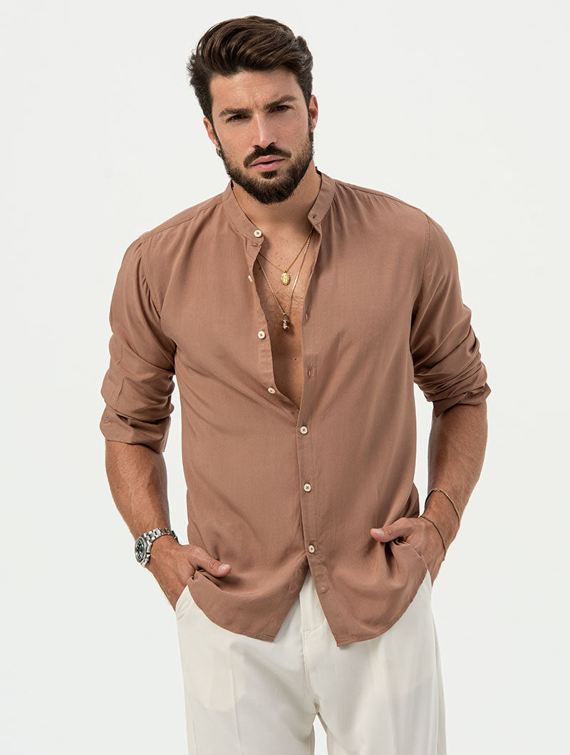 JUDE CASUAL SHIRT IN TOBACCO