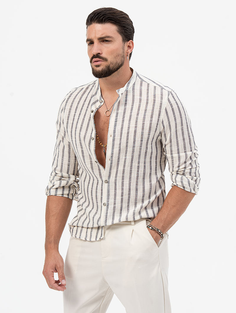 MAX STRIPED SHIRT IN BLUE AND WHITE