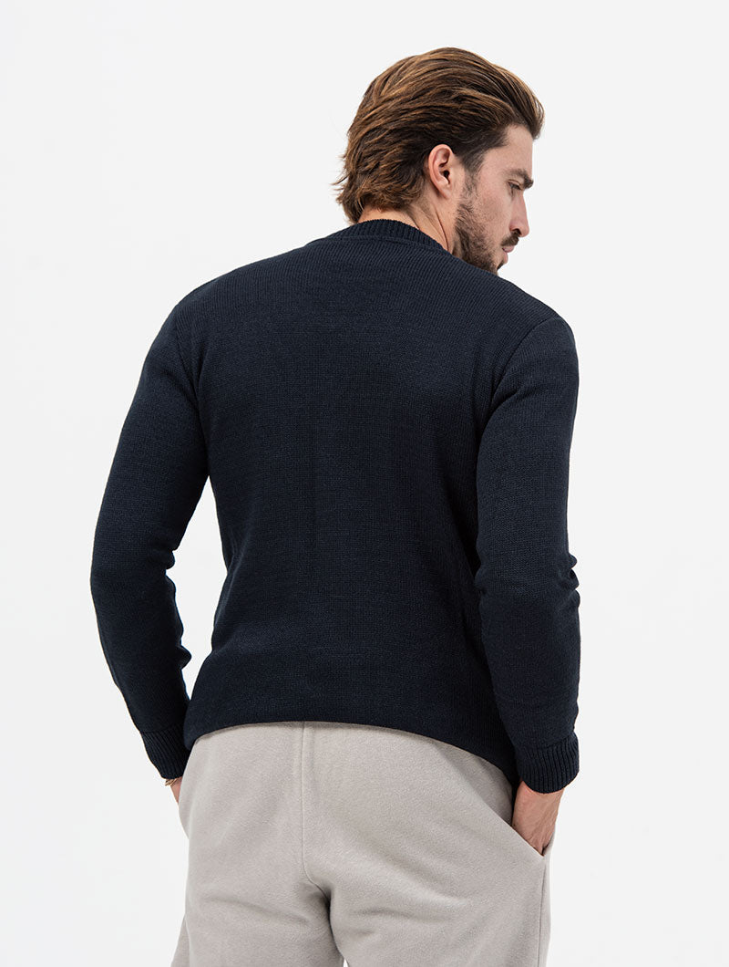 RUDOLF CREWNECK SWEATER IN BLUE