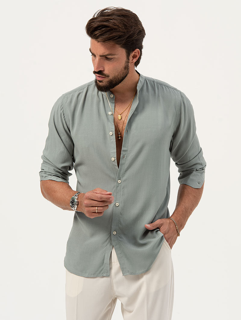 JUDE CASUAL SHIRT IN SAGE GREEN