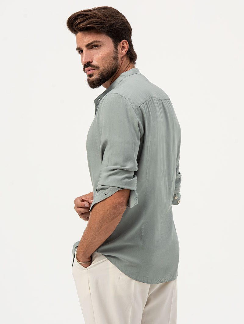 JUDE CASUAL SHIRT IN SAGE GREEN