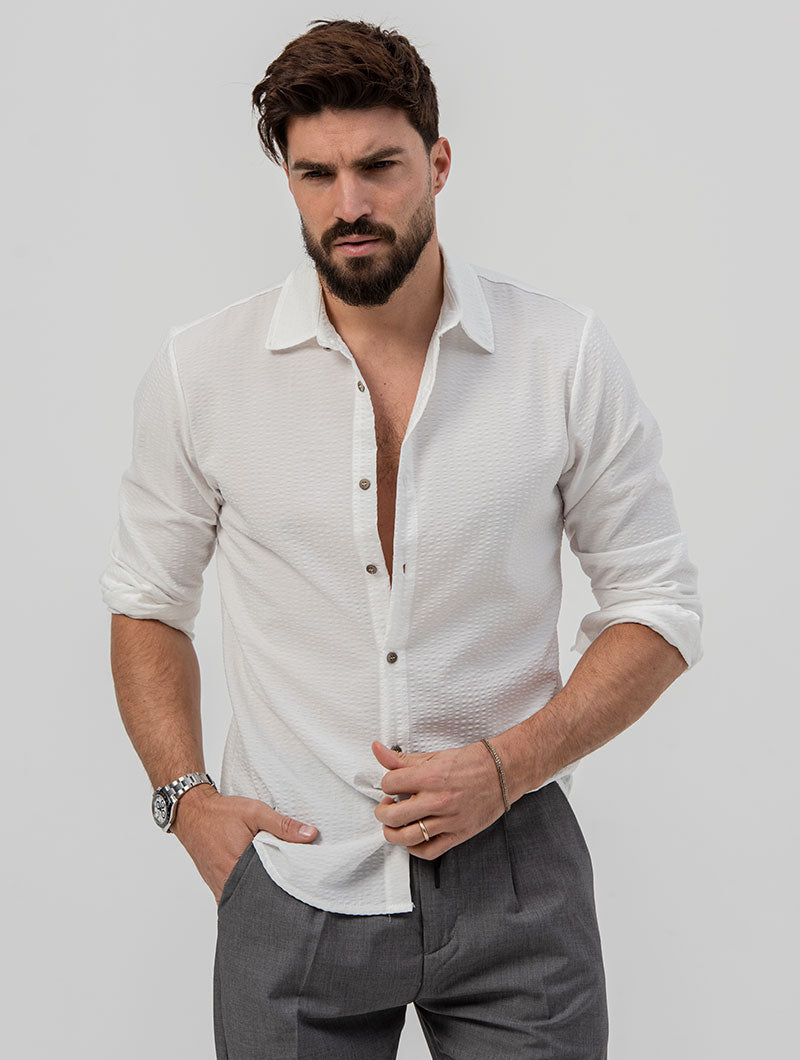 ATLAS CHEMISE CASUAL BLANCHE