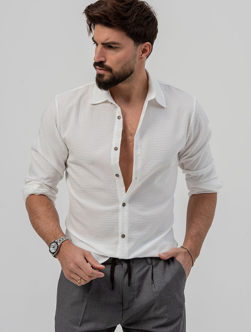 ATLAS CASUAL SHIRT IN WHITE