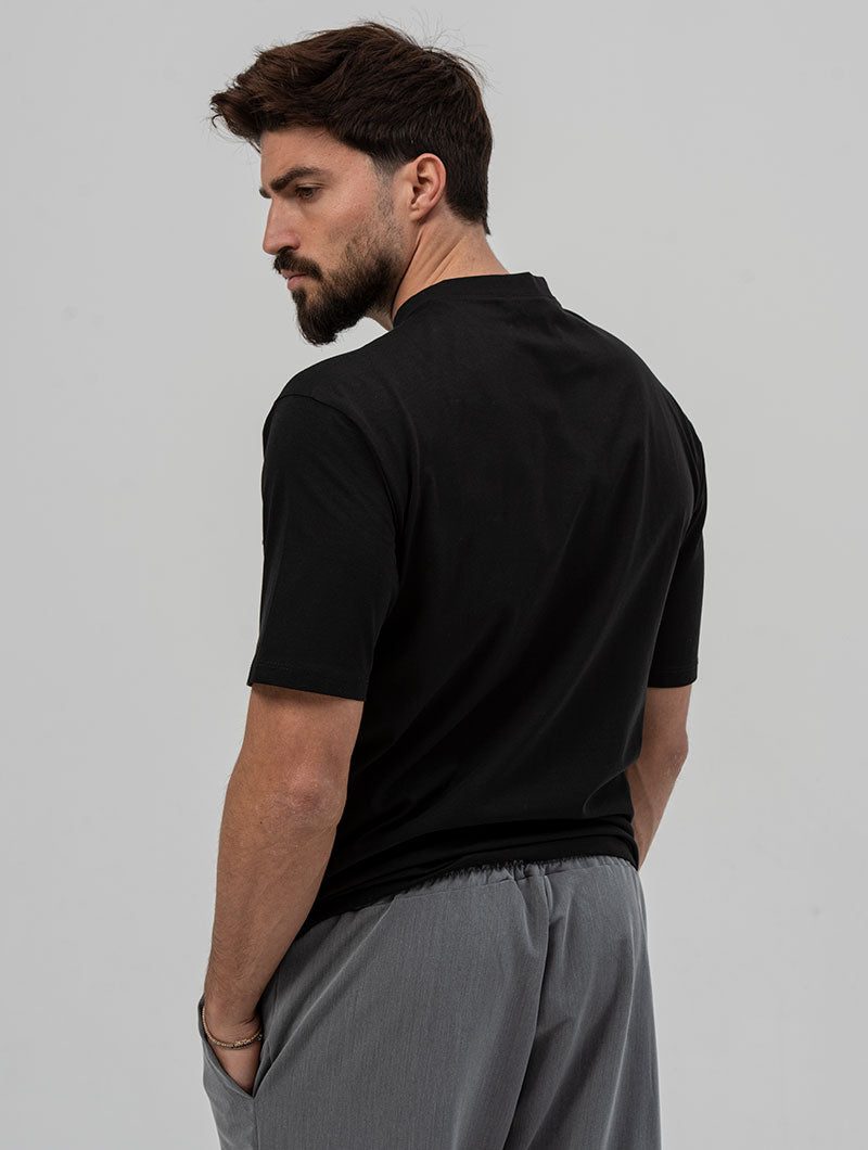 KNOX CAMISETA HENLEY NEGRA