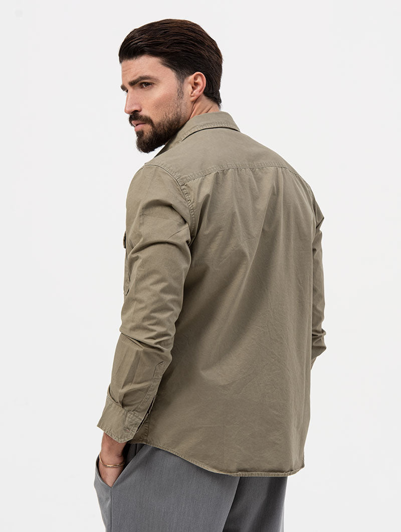 MAVERICK OVER SHIRT IN ARMY GREEN