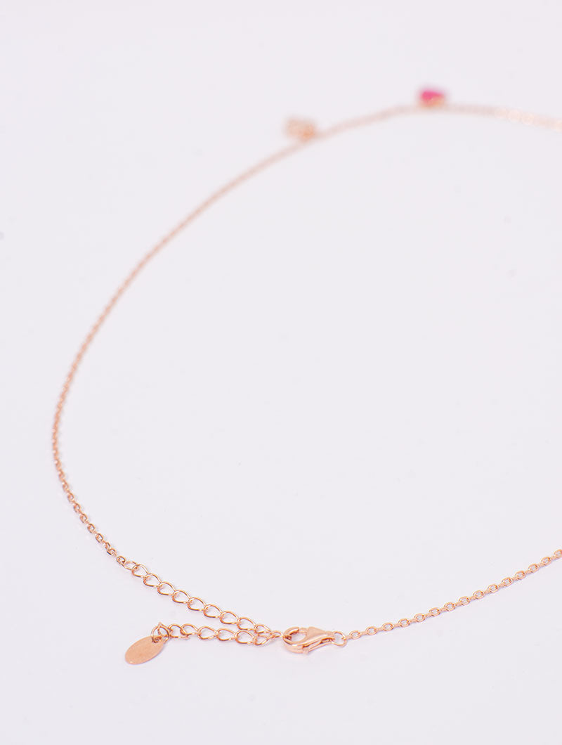 Rose gold crystal orbit necklace - Charli Bird