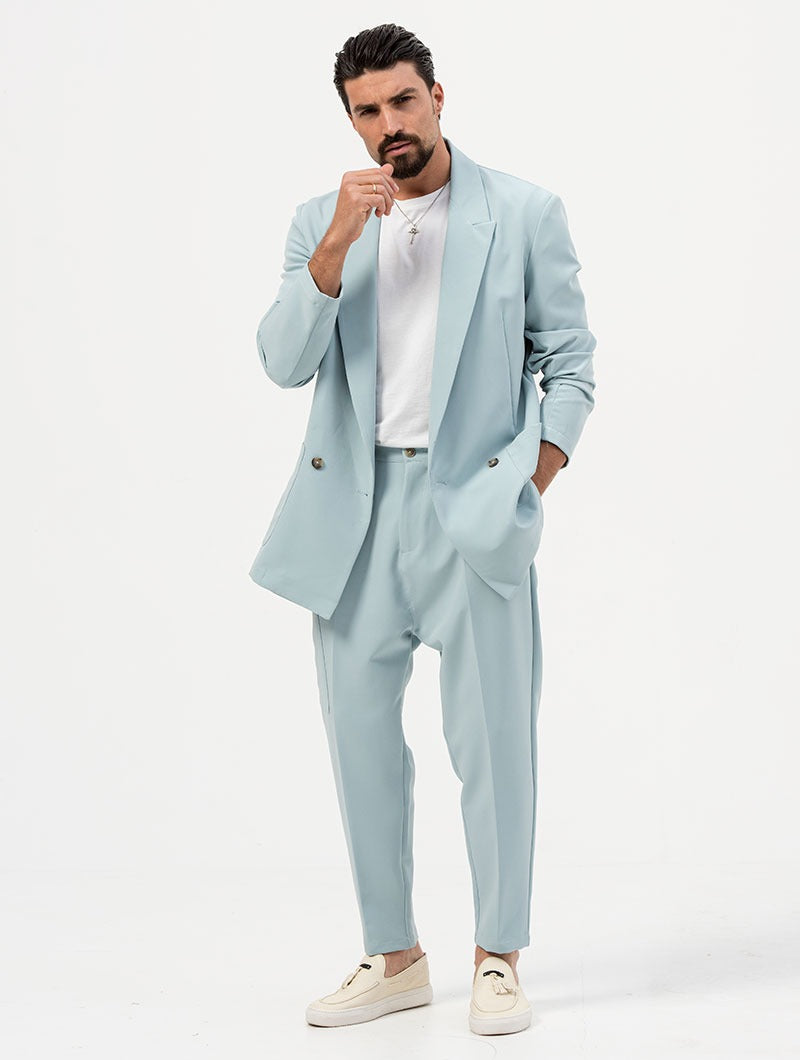 JEREMIAH DOUBLE BREASTED SUIT IN LIGHT BLUE