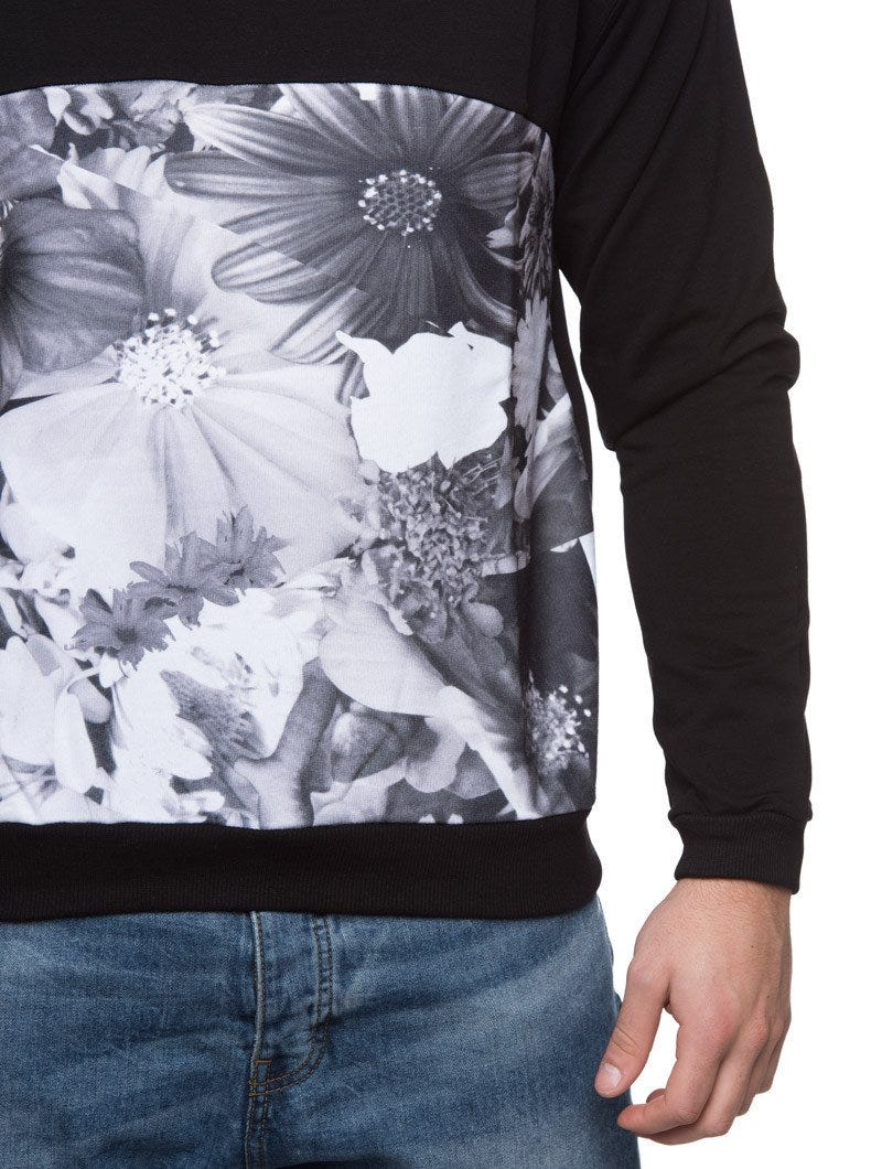 SWEAT BLACK FLOWERS - BLACK COLLECTION